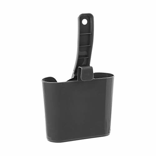 Black plastic holder with handle